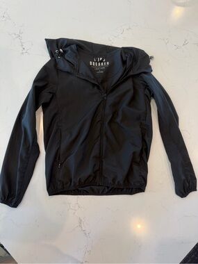 Love Tree Black Hooded Bomber Jacket Lightweight Windbreaker ( NEVER BEEN WORN)